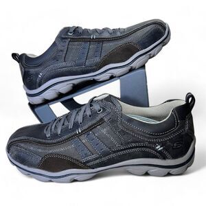 Skechers Montz Reyvon‎ Relaxed Fit Memory Foam Brown Men's 10.5